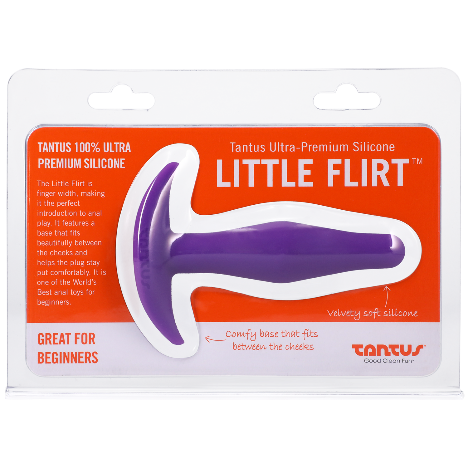 Tantus Silicone Little Flirt Butt Plug Purple Haze