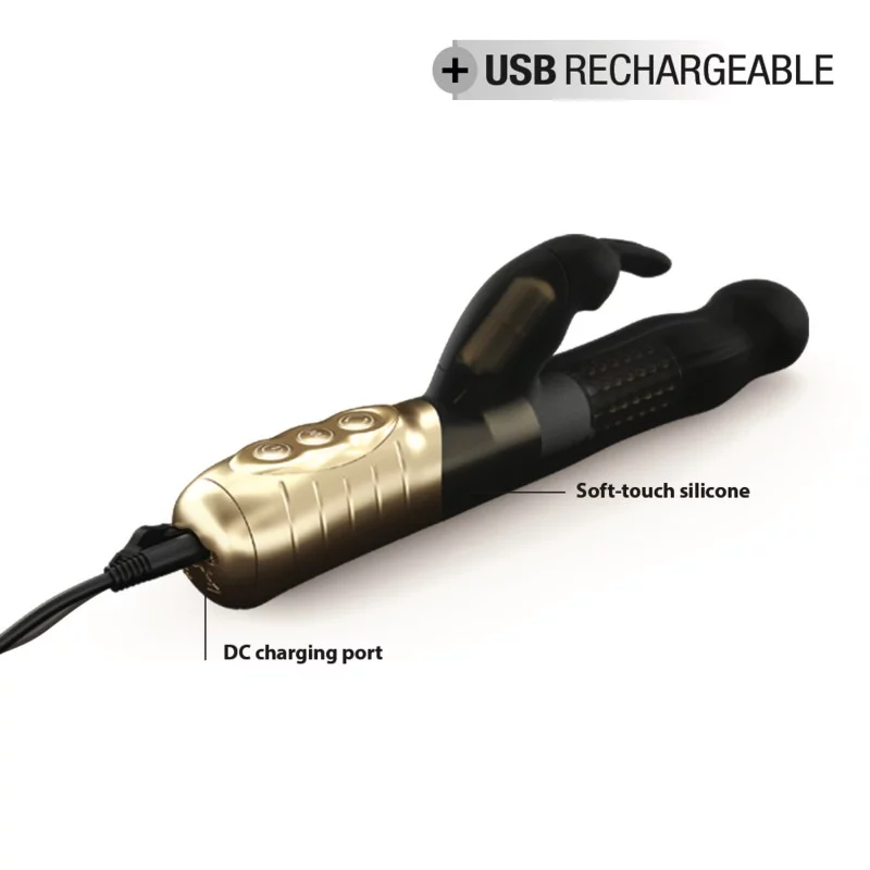 BABY RABBIT BLACK &amp; GOLD 2.0 - RECHARGEABLE